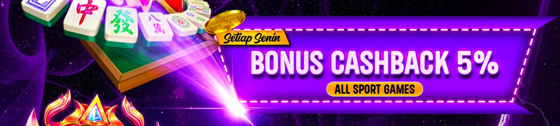 BONUS CASHBACK 5% (SPORT GAMES)