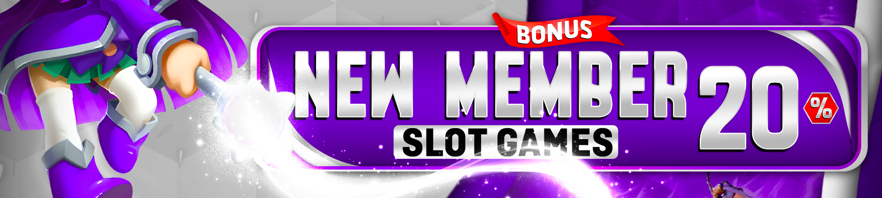 BONUS NEW MEMBER SLOT 20%